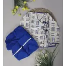 Baby Boys Festive & Party Dhoti & Kurta Set  (Blue Pack of 1)