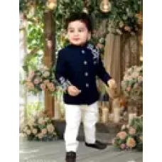 Baby Boys Festive & Party Kurta and Pyjama Set  (Blue Pack of 1)