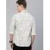 Men Slim Fit Printed Cut Away Collar Casual Shirt