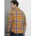 Men Slim Fit Checkered Spread Collar Casual Shirt