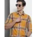 Men Slim Fit Checkered Spread Collar Casual Shirt