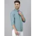 Men Slim Fit Solid Spread Collar Casual Shirt