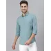Men Slim Fit Solid Spread Collar Casual Shirt