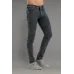 Men Slim Mid Rise Dark Grey Jeans