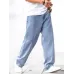 Men Loose Fit Mid Rise Light Blue Jeans