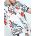 Men Slim Fit Printed Cut Away Collar Casual Shirt