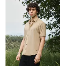  Men Regular Fit Solid Spread Collar Casual Shirt  