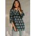 Casual Regular Sleeves Printed Women Dark Blue, White, Black Top
