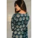 Casual Regular Sleeves Printed Women Dark Blue, White, Black Top